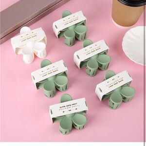 Bridesmaid Hair Clip, 8pcs Large Matte Floral Hair Claw Clips